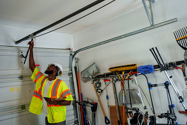 Professional Garage Door Panel Replacement technician working in San Juan, TX